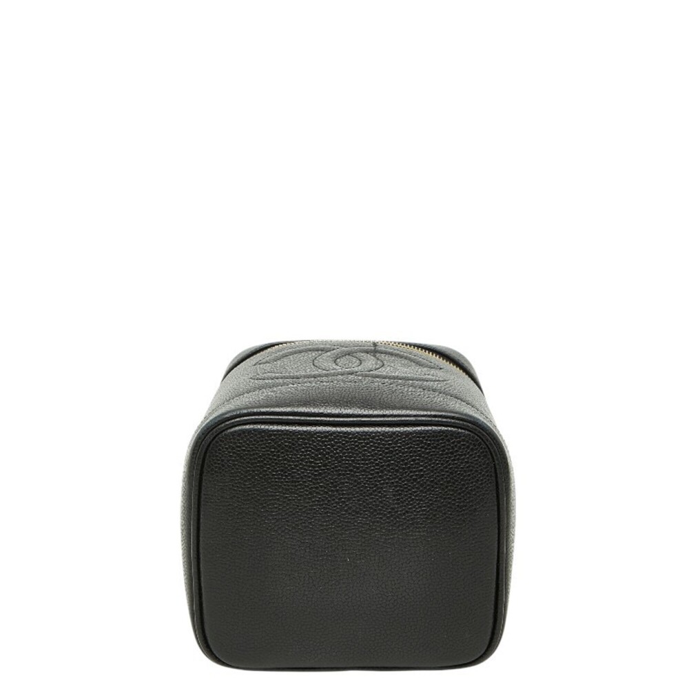 CHANEL Black Caviar Leather Logo Vanity Bag - Picture 3 of 10
